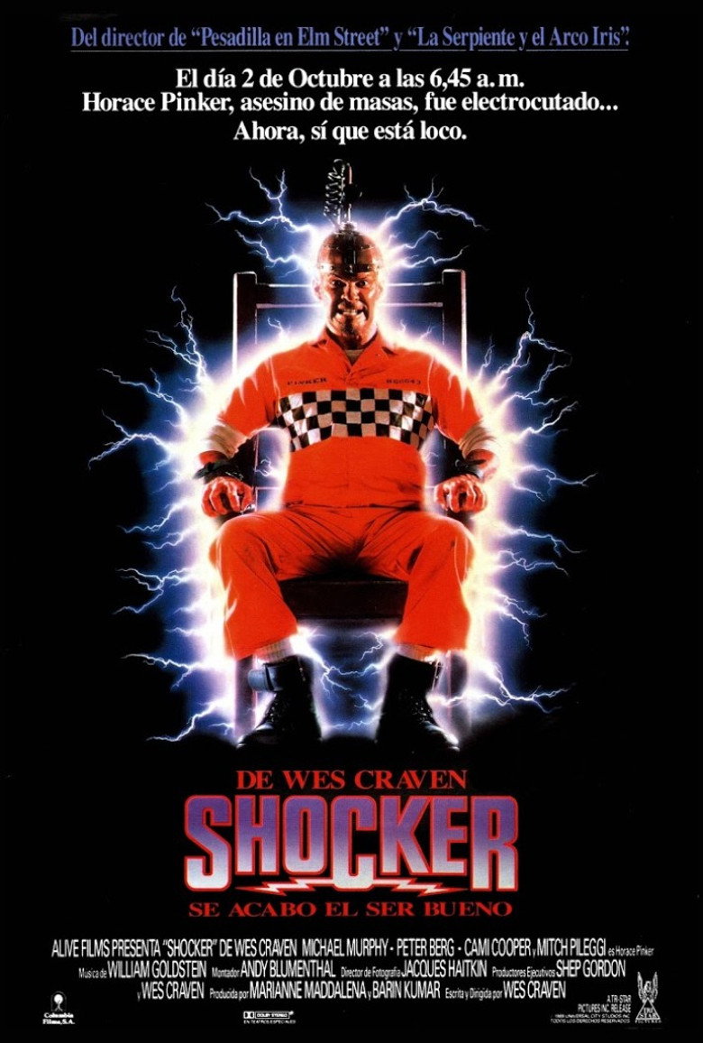 Póster de Shocker, 100.000 voltios de terror